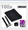 'TRU Components Kabelbinder Set, 100 Stück, 350 mm, schwarz.' Enthält zahnlose Kabelbinder und Klettverschluss zum Bündeln. Verpackungsbild.