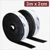 Quadrios 24CA320 Klettband zum Aufkleben Haft- und Flauschteil (L x B) 3 m x 2 cm Schwarz 3 m