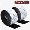 Quadrios 24CA322 Klettband zum Aufkleben Haft- und Flauschteil (L x B) 3 m x 5 cm Schwarz 3 m