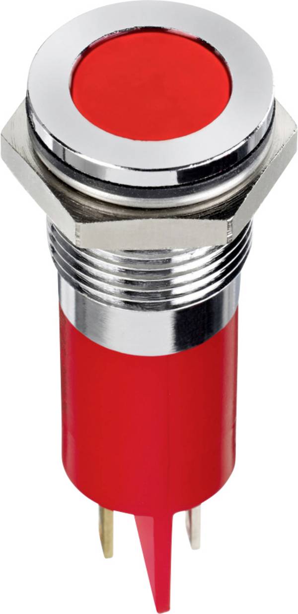 APEM Q14F1CXXR24E LED-Signalleuchte Rot  Flush      10 mcd