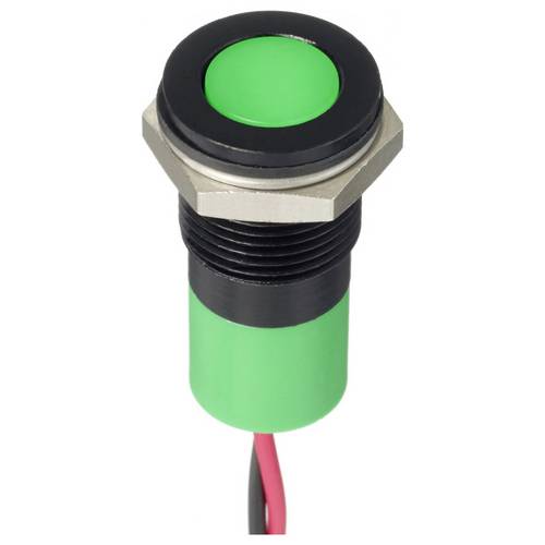 APEM Q14F3CXXG12E LED-Signalleuchte Grün Flush 5 mcd