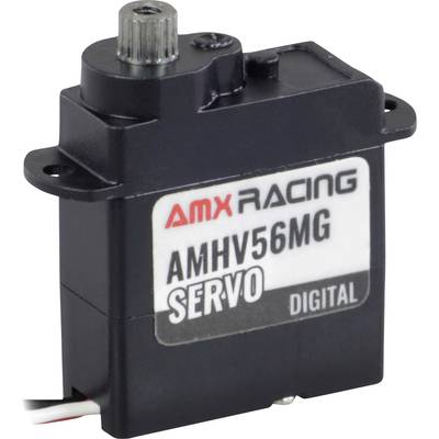 Digitales Servo von AMX Racing, Modell AMHV56MG, mit Metallgetriebe für präzise Steuerung in ferngesteuerten Fahrzeugen.