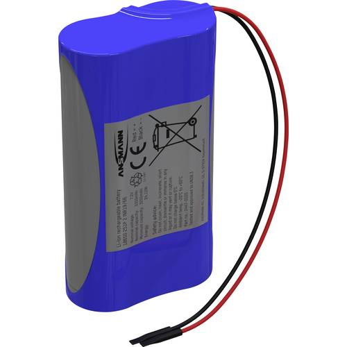Ansmann 2S1P Akkupack 2x 18650 Kabel Li-Ion 7.2 V 3350 mAh