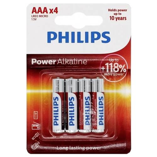 Philips Power LR03 Micro (AAA)-Batterie Alkali-Mangan 1.5 V 4 St.