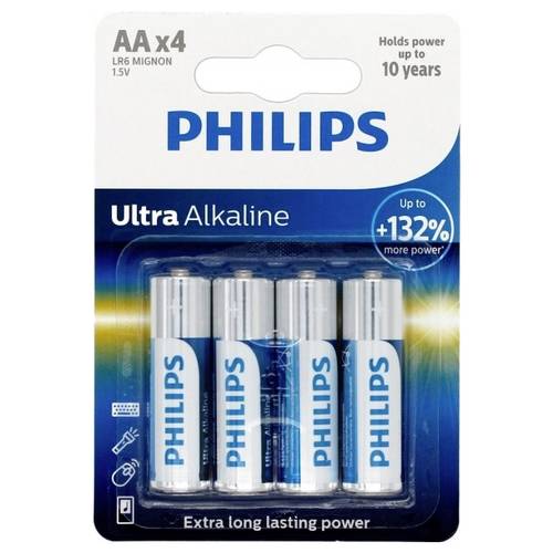 Philips Ultra LR6 Mignon (AA)-Batterie Alkali-Mangan 1.5 V 4 St.
