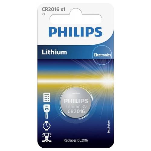 Thumbnail - Philips Knopfzelle CR 2016 3 V 1 St. Lithium Minicells