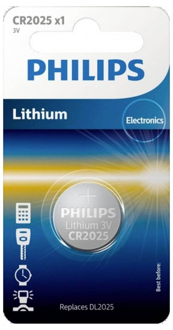 Philips Knopfzelle CR2025 3 V 1 St.  Lithium Minicells