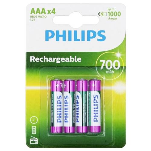 Philips HR03 Micro (AAA)-Akku NiMH 700 mAh 1.2 V 4 St.