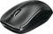 Kabellose schwarze Computermouse mit Scrollrad und ergonomischem Design.