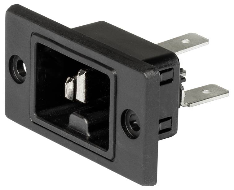 Schurter 3-142-749 Kaltgeräte-Steckverbinder Buchse, gerade Gesamtpolzahl: 3 6.5 mA Schwarz 1 St.