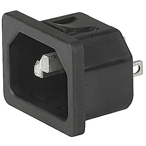 Schurter 3-144-637 Kaltgeräte-Steckverbinder Stecker, gerade Gesamtpolzahl: 3 10 mA Schwarz 1 St.