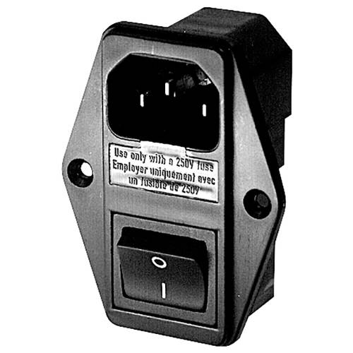 Schurter 4304.6058 Kaltgeräte-Steckverbinder Stecker, gerade Gesamtpolzahl: 3 10 mA Schwarz 1 St.