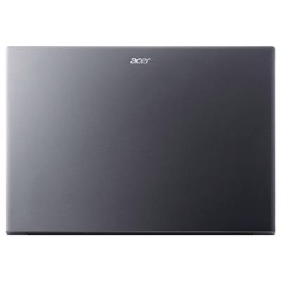 Ein geschlossenes Acer Laptop in silberner Farbe, von oben gesehen, ohne sichtbare Details oder Anschlüsse.