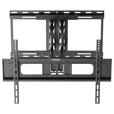 Wandhalterung für Fernseher oder Monitor, aus Metall, mit verstellbaren Armen und Löchern zur Befestigung an der Wand.