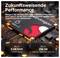 'Zukunftsweisende Performance': Prozessor-Symbol auf Schaltkreishintergrund. Text betont gesteigerte Effizienz, Spieleleistung, 8 GB RAM, 256 GB Speicher.