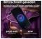 Ein Smartphone mit einem 100%-Ladebildschirm. Text: 'Blitzschnell geladen', '5000 mAh Akkuleistung', '30W TurboPower-Aufladen'. Person im Hintergrund.<br><br>