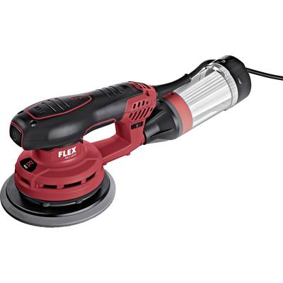 Eine rote elektrische Schleifmaschine mit langer Halterung und schwarzem Griff, abgebildet auf weißem Hintergrund.