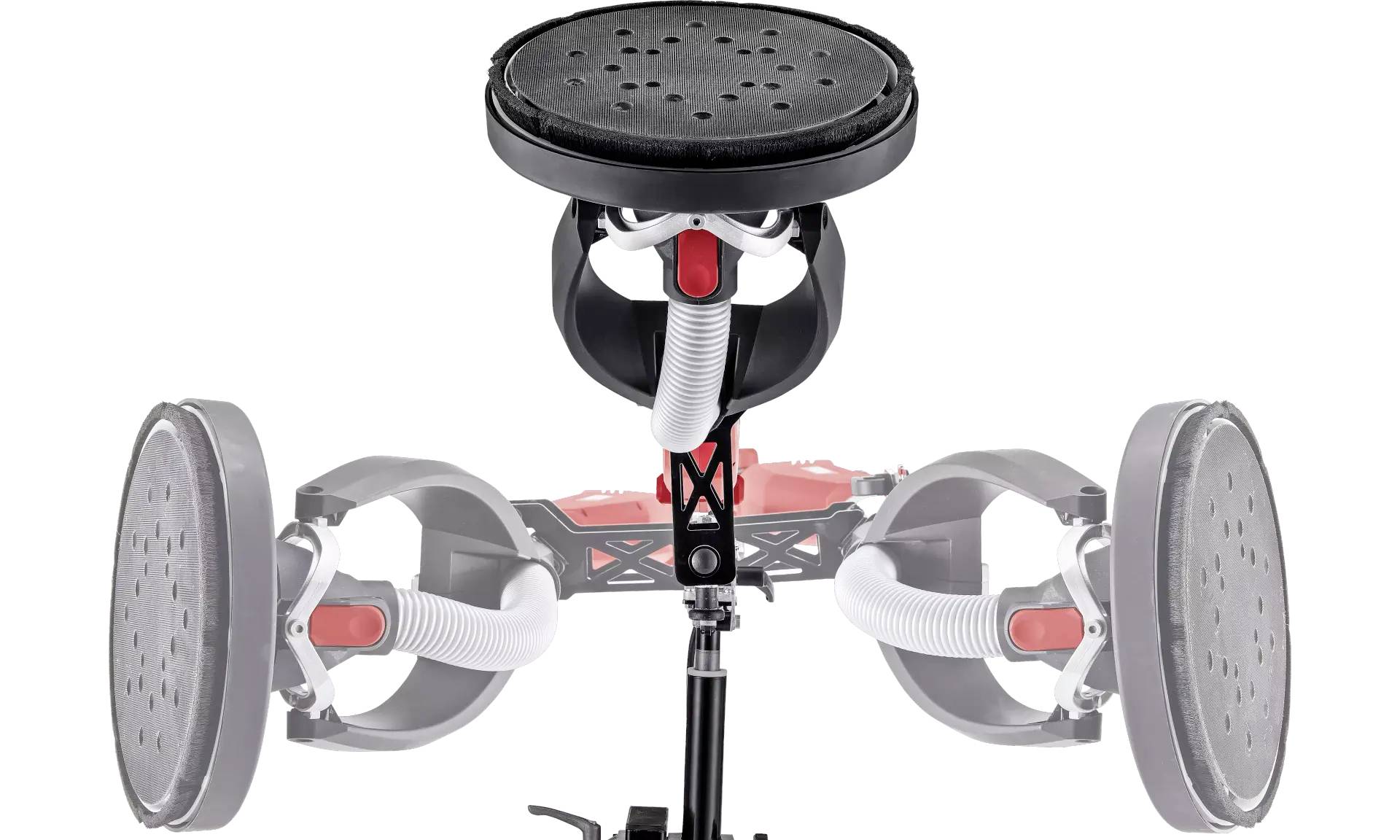 'Dynamischer Schlagzeughocker mit stabiler Basis, gepolsterter Sitzfläche und verstellbaren Höhenoptionen.'