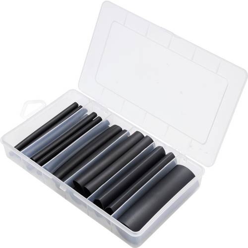 TRU COMPONENTS TC-13388840 Schrumpfschlauchsortiment Schwarz Schrumpfrate:3:1 25 St.