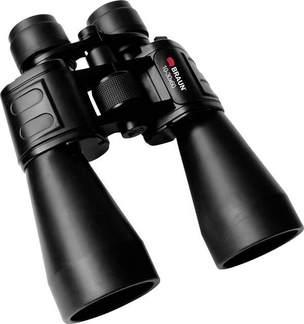 Braun Phototechnik Zoom-Fernglas 20117 10 - 30 x 60 mm Porro Schwarz 20117