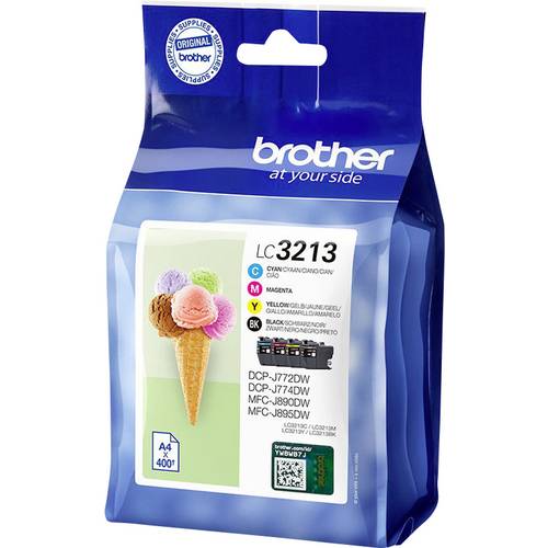 Brother Druckerpatrone LC3213 Original Kombi-Pack Schwarz, Cyan, Magenta, Gelb LC3213VAL
