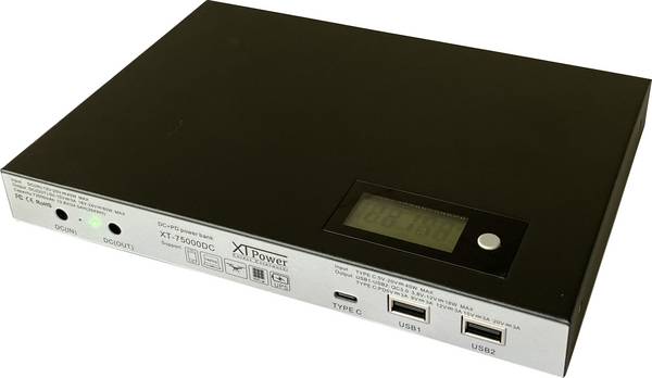 Jauch Quartz XT-75000 DC PA Powerbank 73500 mAh Quick Charge 3.0, USB PD Li-Ion Schwarz