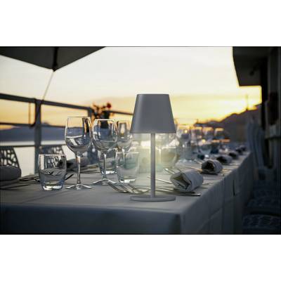 m-e modern-electronics LUNA-80 W 41434 Akku-Tischlampe LED LED fest eingebaut 3 W Weiß-2