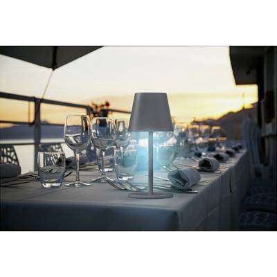 m-e modern-electronics LUNA-80 W 41434 Akku-Tischlampe LED LED fest eingebaut 3 W Weiß-5