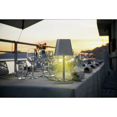 m-e modern-electronics LUNA-80 W 41434 Akku-Tischlampe LED LED fest eingebaut 3 W Weiß-6