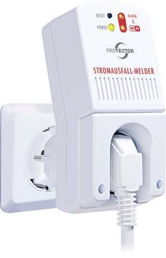 Protector 30003 Stromausfall-Melder über Steckdose Lautstärke 85 dBA