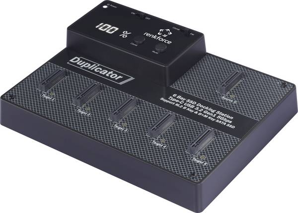 Renkforce RF-6BDS-350 5fach Festplatten-Kopierstation M.2 SATA 6 Gb/s, USB-C®