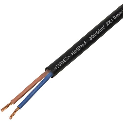 Thumbnail - TRU COMPONENTS TC-13389168 Gummischlauchleitung H05RN-F 2 x 1 mm² Schwarz 50 m