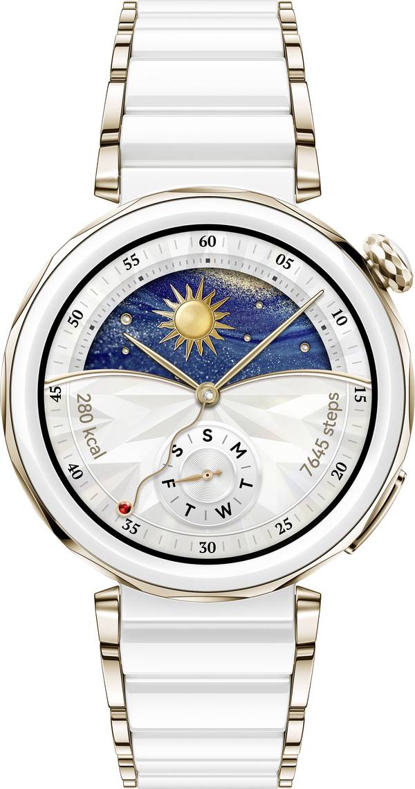 Huawei Watch GT 5 Pro - 42 mm - weiß Keramik - intelligente Uhr mit Riemen - Handgelenkgröße: 130-190 mm - Anzeige 3.4 c