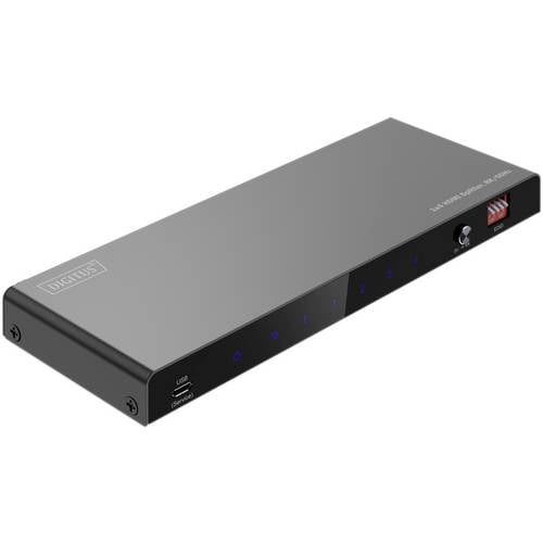 Digitus DS-55340 4 Port HDMI-Splitter einzeln schaltbar, LED-Anzeige, mit Status-LEDs, Ultra HD-fähig, zur internen Verw...