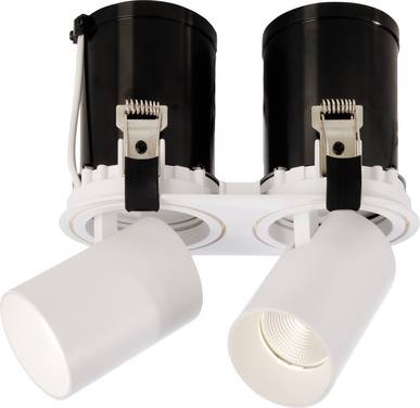 Deko Light 565313 Rigel Mini Round Double LED-Einbauleuchte  EEK: G (A - G) LED LED fest eingebaut 22.0 W Weiß