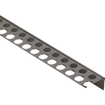Metallschiene mit runden Löchern entlang der Längsseite. Sie dient zur Verstärkung oder Kantenabdeckung in Bau- oder Möbelanwendungen.
