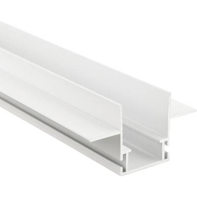 Aluminiumprofil in L-Form, häufig genutzt zur Befestigung oder als Rahmung für Konstruktionen, in neutralem Weißton.