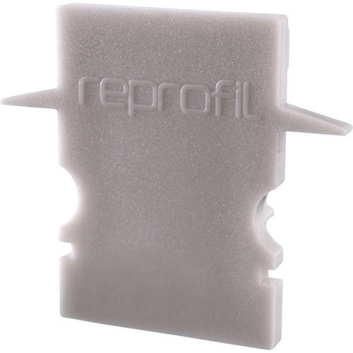 Deko Light 979141 Endkappe H-ET-02-08 Set 2 Stk, Grau Profil-Endkappe Kunststoff (L x B x H) 23 x 6 x 20 mm 1 St.