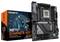 'Gigabyte X870 Gaming X WiFi 7' Mainboard und Verpackung, mit AMD Sockel AM5, schwarz mit blauen Akzenten, für Gaming-PCs.