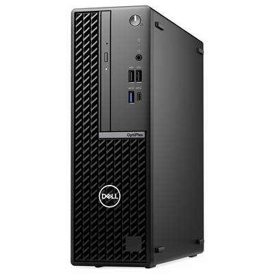 Ein schwarzer Desktop-Computer der Marke Dell mit mehreren USB-Anschlüssen und einem CD-Laufwerk an der Vorderseite.