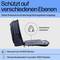 Ein Rucksack mit gepolstertem Laptopfach, RFID-blockierendem Innenfach und wasserabweisendem, recyceltem 750D-Polyester.
