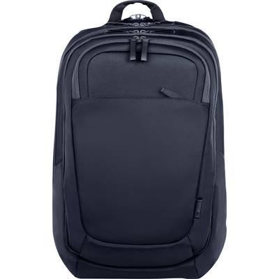 Ein großer, schwarzer Rucksack mit mehreren Reißverschlussfächern, geeignet für Reisen oder den täglichen Gebrauch.