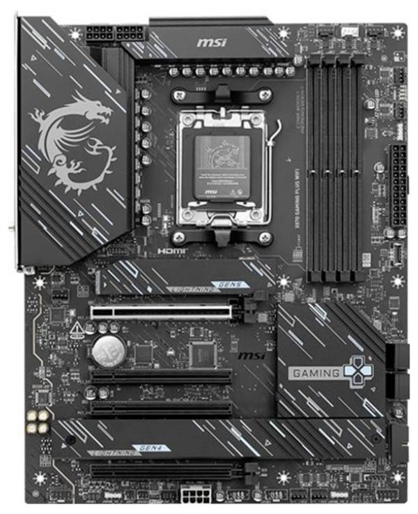 MSI X870 GAMING PLUS WIFI AM5 Mainboard Sockel (PC) AMD® AM5 Formfaktor (Details) ATX Mainboard-Chipsatz AMD® X870