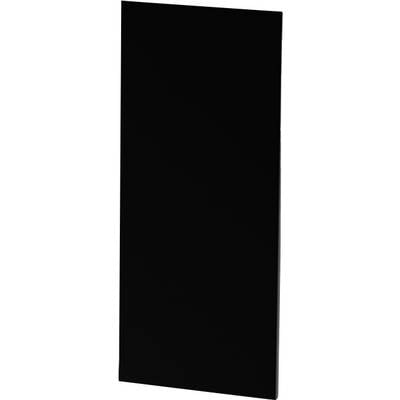 Ein komplett schwarzes Rechteck auf weißem Hintergrund.