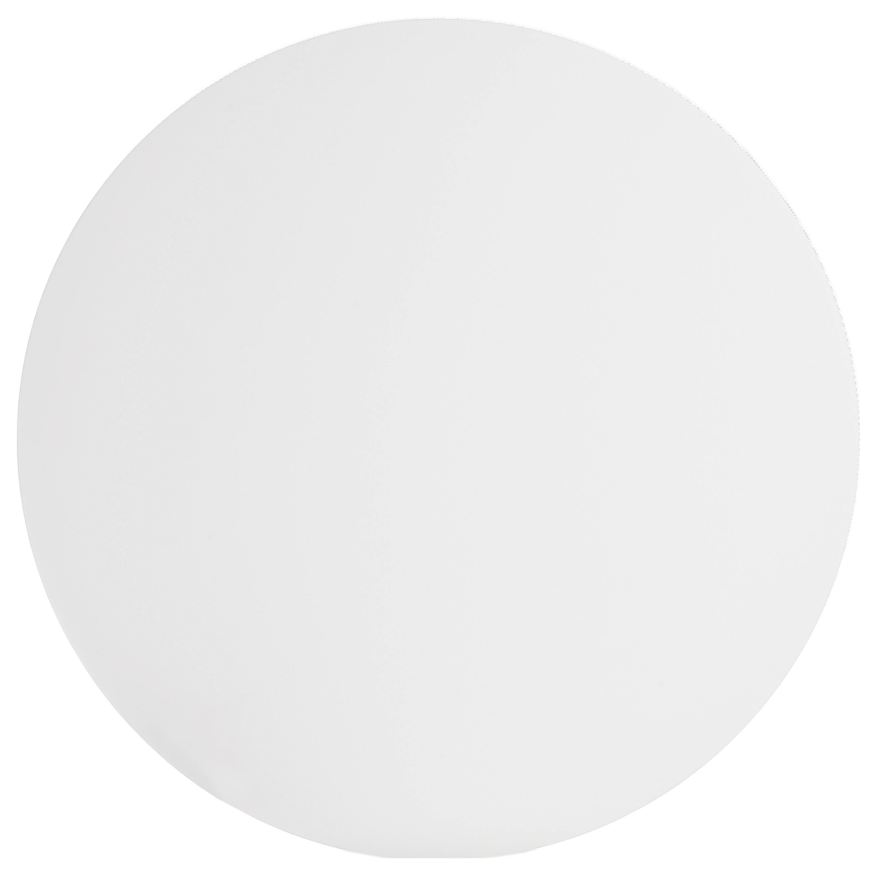Ein weißer Kreis vor neutralem Hintergrund.