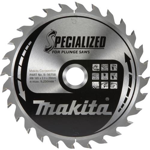 Makita B-56758 Kreissägeblatt 165 x 20 mm Zähneanzahl: 28 1 St.