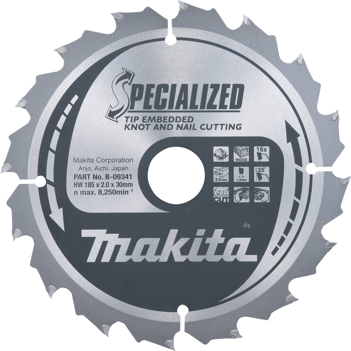 Makita S_0380_7830782 B-33087 Kreissägeblatt 355 x 30 x 2.2 mm Zähneanzahl: 24 1 St.