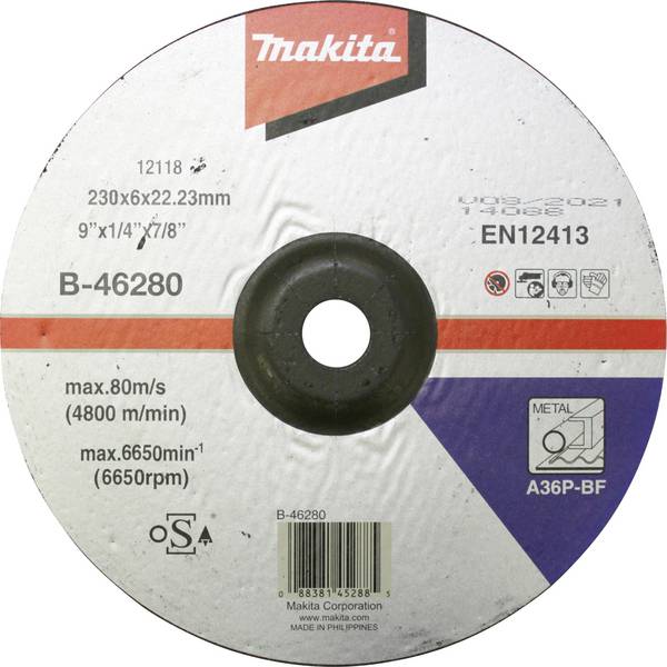 Makita B-46280  Schruppscheibe Durchmesser 230 mm Bohrungs-Ø 22.23 mm  1 St.