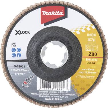 Makita D-76021 Fächerschleifscheibe Durchmesser 125 mm Körnung (num)=80 1 St.