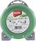 Grüner Trimmerfaden der Marke Makita, Modell E-01775, 2,0 mm dick, 30 m lang, mit Aufschrift 'Four-Leaf Line' und Symbolen für Langlebigkeit.